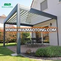 motorized aluminum louver garden gazebo